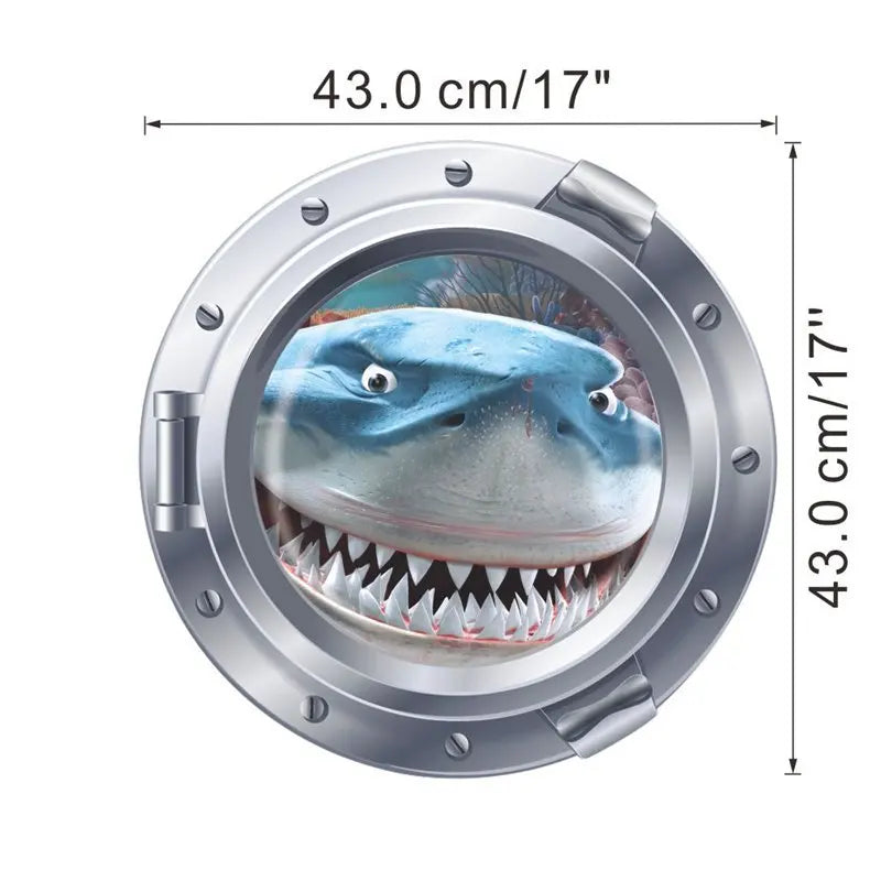 sticker mural thème marin poissons coraux cartoon enfants décoration mur adhésif