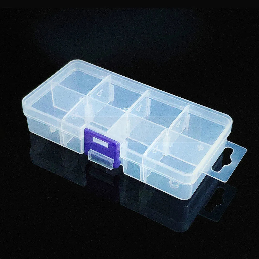 boîte rangement transparente compartiments poignée organisation bijoux moderne compact pratique