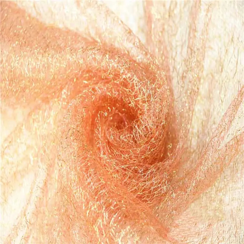 tulle polyester brillant translucide élégant or violet rose blanc marron vert matériaux bricolage décoration