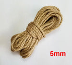 corde chanvre marron texture tissée haute ténacité naturelle rustique décoration artisanat DIY 1mm 2mm