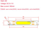 lampe led blanc moderne 50mm 25mm 7mm 5500k 9v 5w 50000h