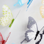 autocollants 3d papillons décoratifs maison moderne multicolore adhésifs pvc transparents réaliste chambre jardin