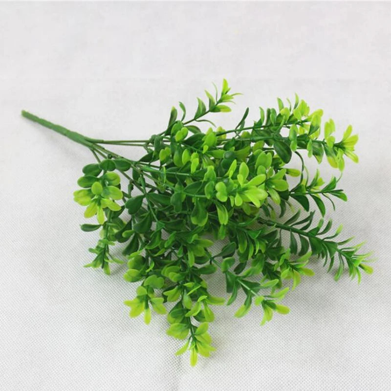 bouquet artificiel eucalyptus herbe verte mariage decoration table fleurs naturel