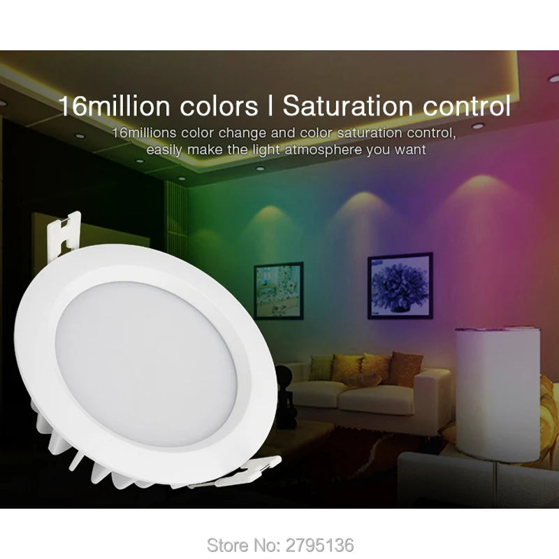 spot led moderne blanc encastrable ip54 télécommande 2700k 6500k 500lm 30m