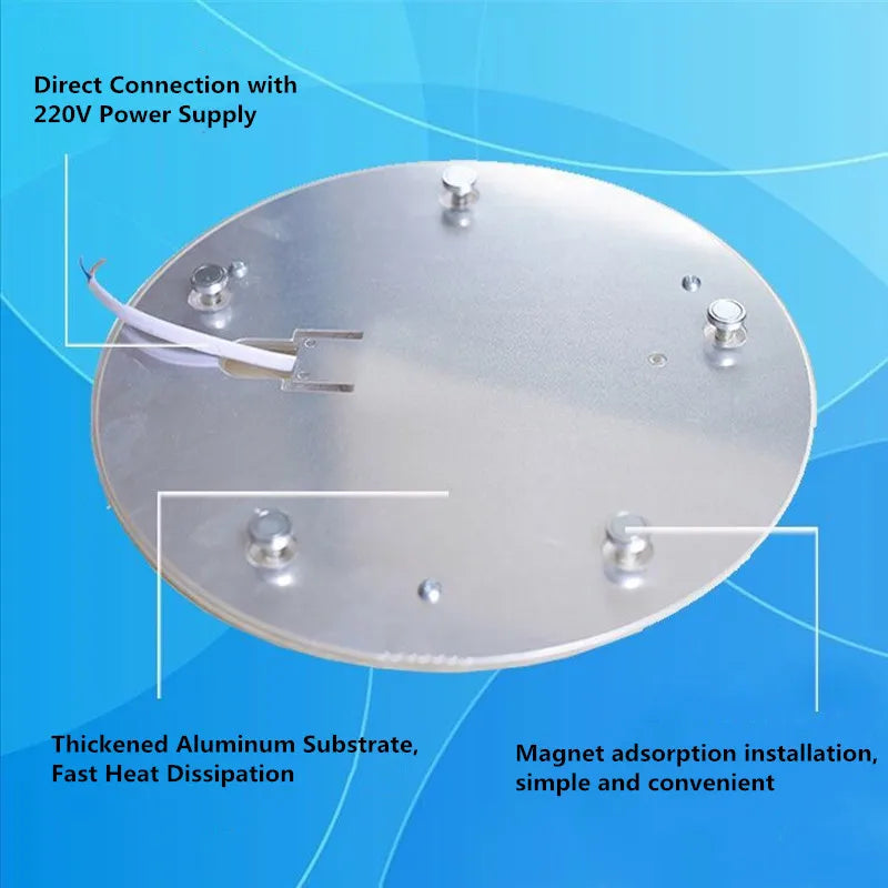 plaque led moderne blanc diodes rond adhésif éclairage quotidien 220v led ceiling lamp board