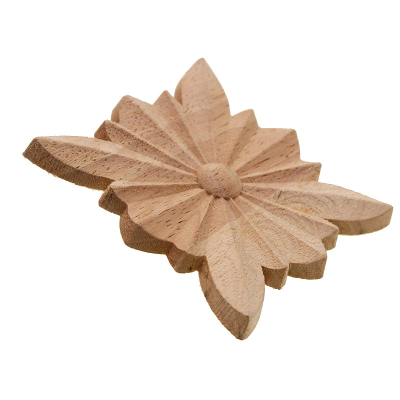 sculpture bois fleur artisanale pétales cercle brun clair décoration intérieure mur fixe semimanuel