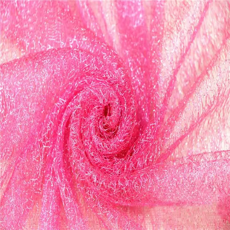 tulle polyester brillant translucide élégant or violet rose blanc marron vert matériaux bricolage décoration