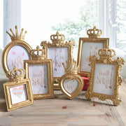 cadre photo or baroque relief floral chambre salon élégant strass couronne pic base