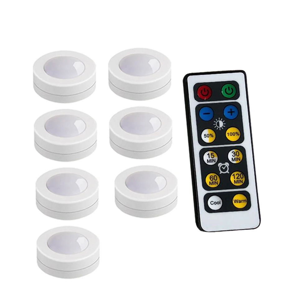 veilleuse led tactile sans fil piles adhésives moderne urgence cuisine placard chambre blanc rond
