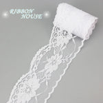 ruban dentelle fleurs bleu rose vert violet classique polyester translucide emballage décorationstituição