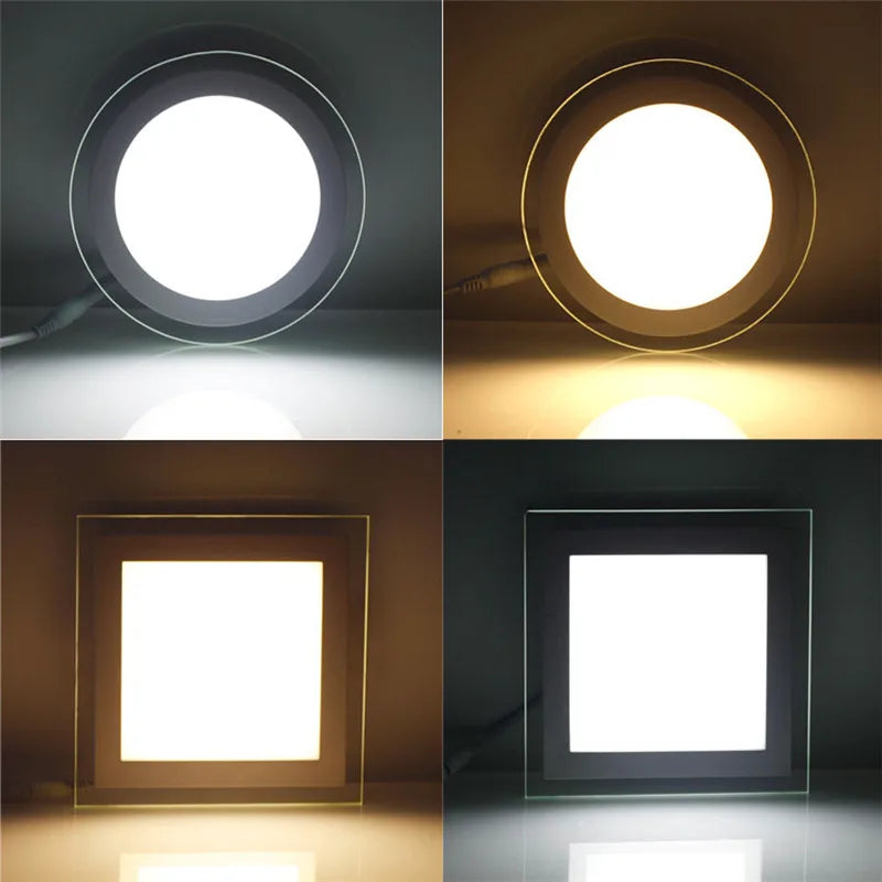 plaque led encastrée moderne blanc mat spot lumineux intérieur clips fixation