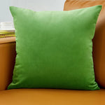 coussin velours carré moderne vert foncé bleu clair blanc opacité simple