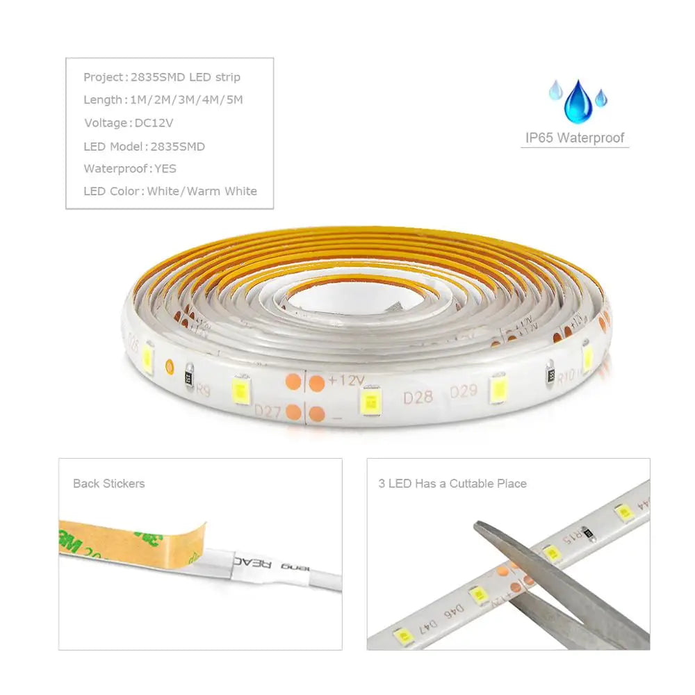ruban led adhésif blanc chaud moderne télécommande 1m 2m 3m 4m 5m