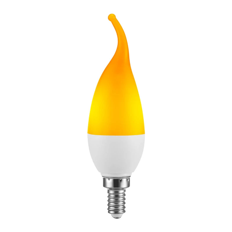 ampoule led effet flamme blanc orange moderne e14 e27 b22 5w modes scintillement décoration