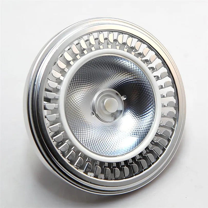 ampoule led argentée 15w dimmable ar111 g53 grille refroidissement fixations