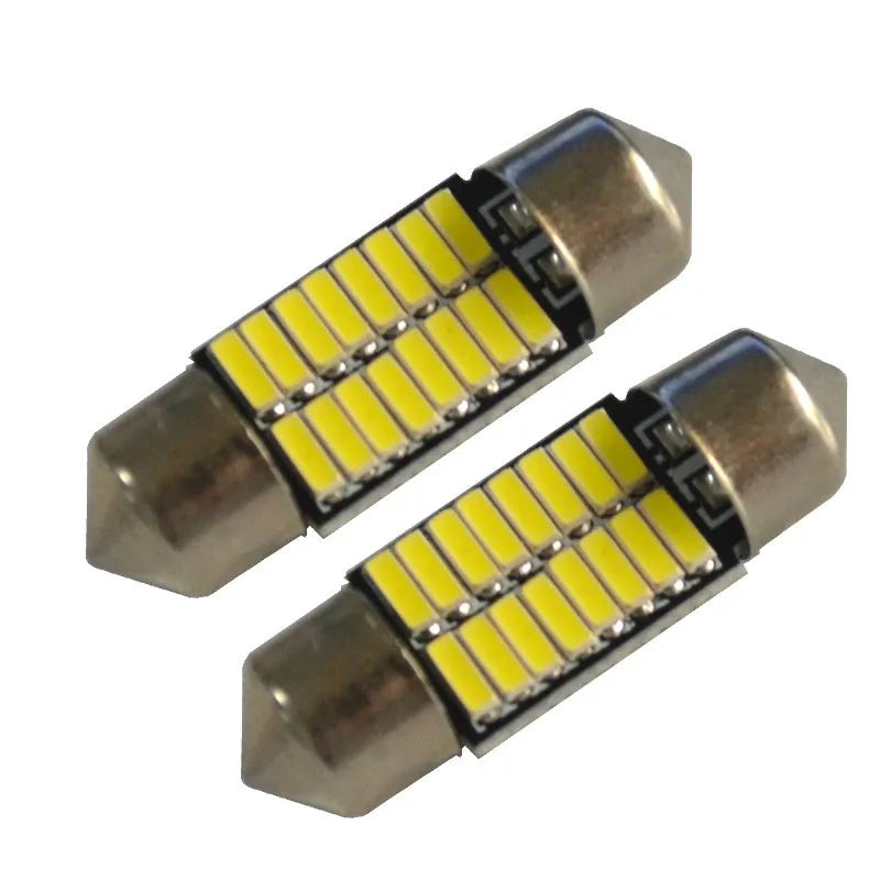 ampoules led argent jaune modernes 12v 1w 6000k 36mm festoon c5w