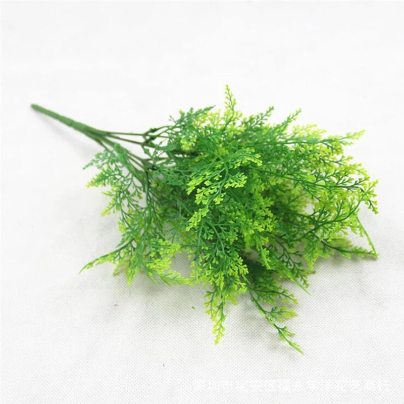 bouquet artificiel eucalyptus herbe verte mariage decoration table fleurs naturel