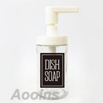 autocollant adhésif transparent distributeur savon liquide bouteille verre décoration salle bain