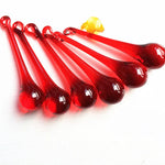 décoration intérieure pendentifs verre rouge forme gouttes moderne 20 pièces fixations