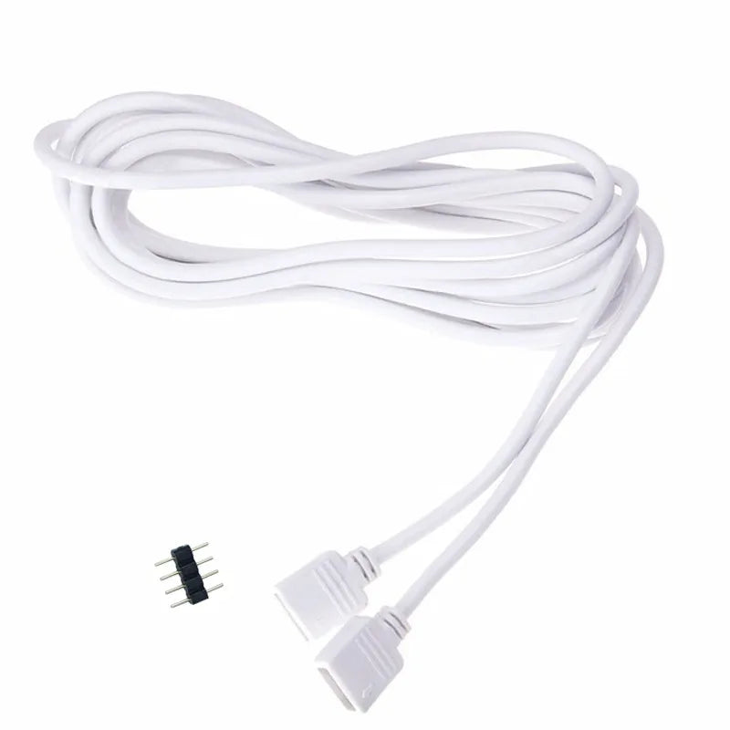 câble électrique extension broches led rgb blanc noir 1m 2m 25m 5m adhésif moderne
