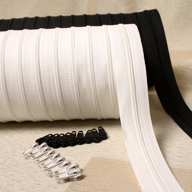 Housse de couette avec fermeture éclair en nylon noir pour projets de couture
