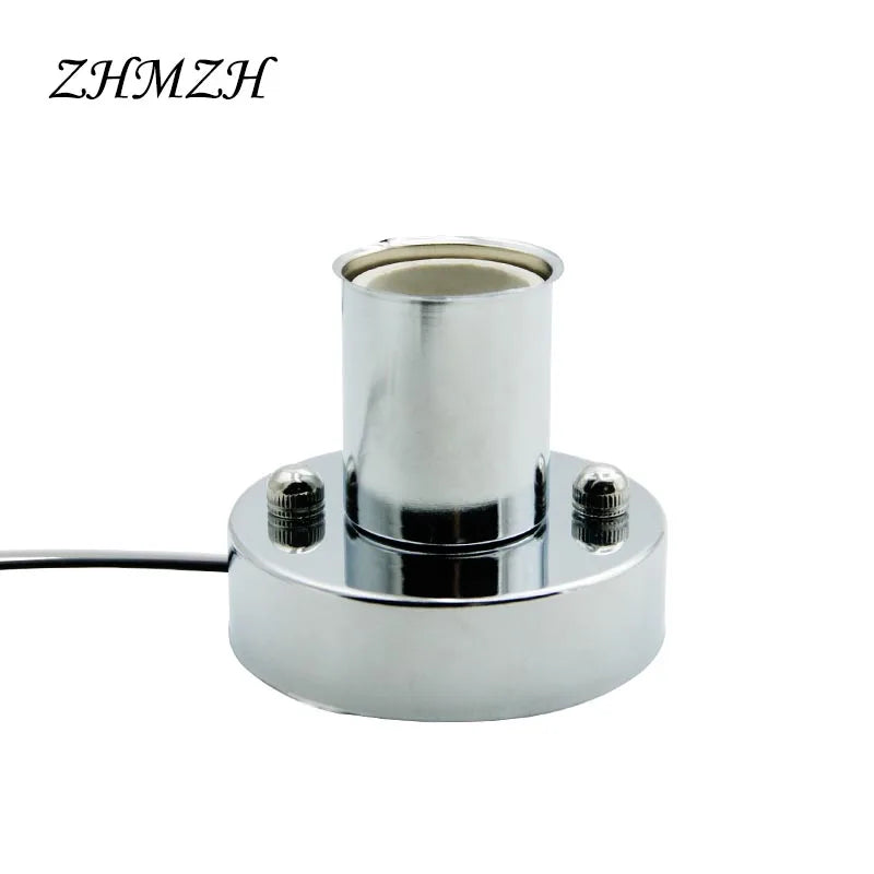 socle ampoule E14 E27 blanc noir chrome vis métal moderne minimaliste DIY