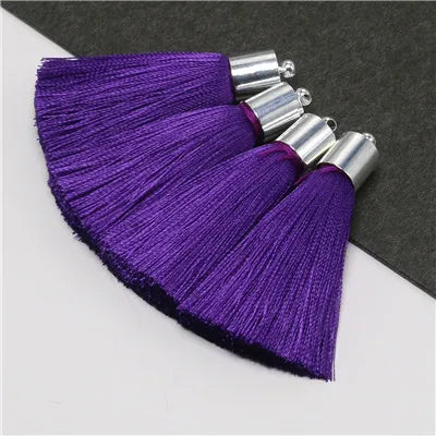 pompons soie couleur variée moderne tissu décoratif rideau vêtement artisanal diy 5cmFRINGES silk tassels