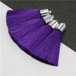 pompons soie couleur variée moderne tissu décoratif rideau vêtement artisanal diy 5cmFRINGES silk tassels