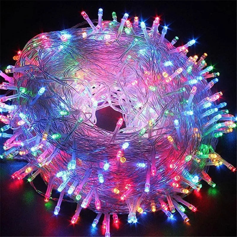 guirlande lumineuse led exterieur decoration noel arbre sapin blanc multicolore chaud epais