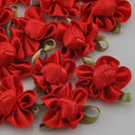 rubans satinés fleurs artificielles multicolores décor mariage roses uniques polyester