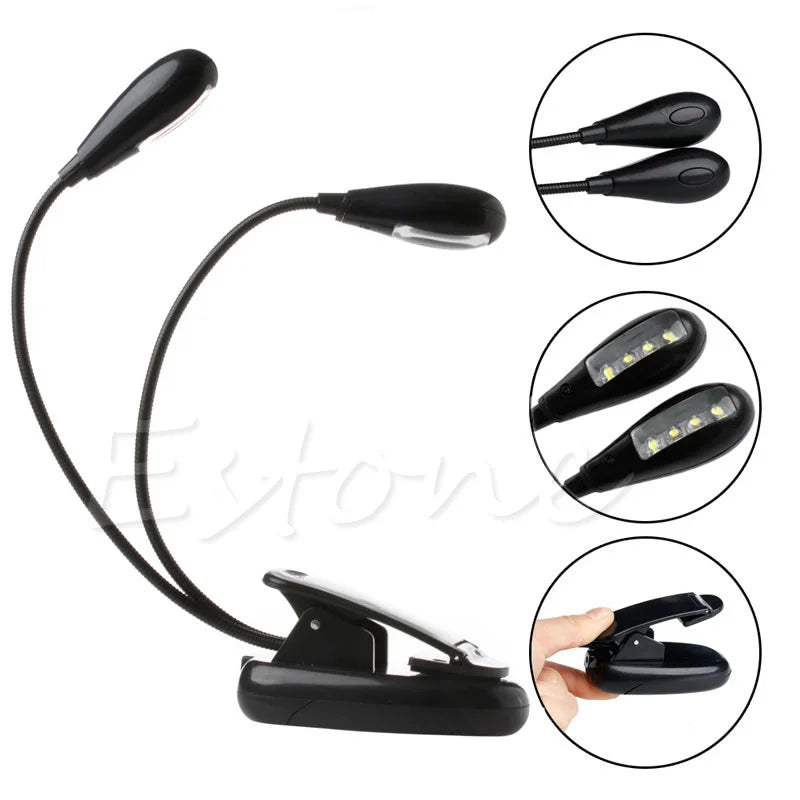 lampe lecture pinces noires flexible led rechargeable modernes piano étude
