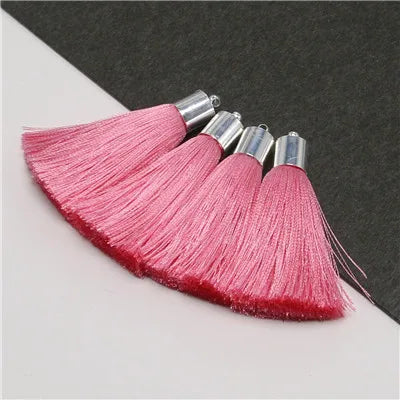 pompons soie couleur variée moderne tissu décoratif rideau vêtement artisanal diy 5cmFRINGES silk tassels
