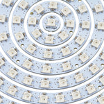 plaque led noir blanc points led moderne technologique concentrique 172mm 172mm