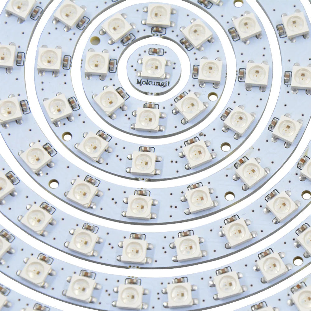 plaque led noir blanc points led moderne technologique concentrique 172mm 172mm