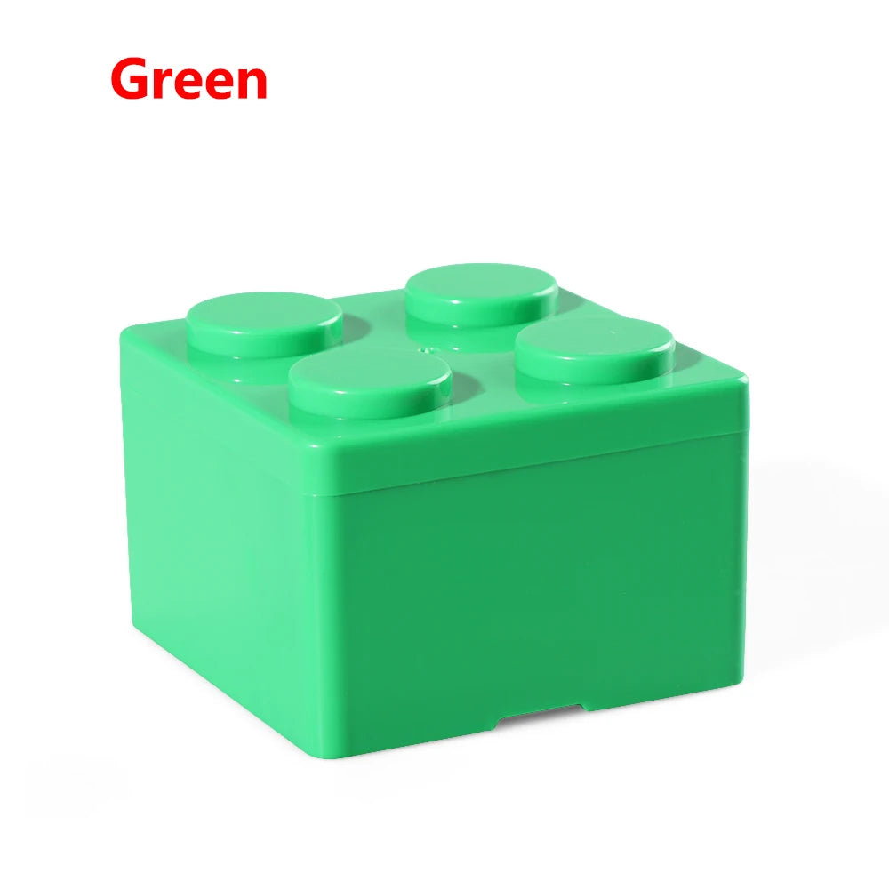boîtes rangement couleur moderne stockage organisation jouets bleu vert rouge jaune six boutons plateau