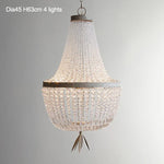 suspension lumineuse vintage cristal blanc doré classique tressé chambre cuisine