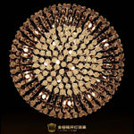 lustre or violet cristaux transparent decoration luxueux strass inclusion top