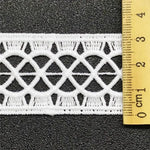 ruban dentelle géométrique blanc mariage couture applique tête lingerie decoration 3.5cm 4.5cm 5cm écologique