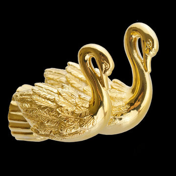 accessoires salle bain or oiseau cygne porte serviettes porte brosse dents porte savon élégants
