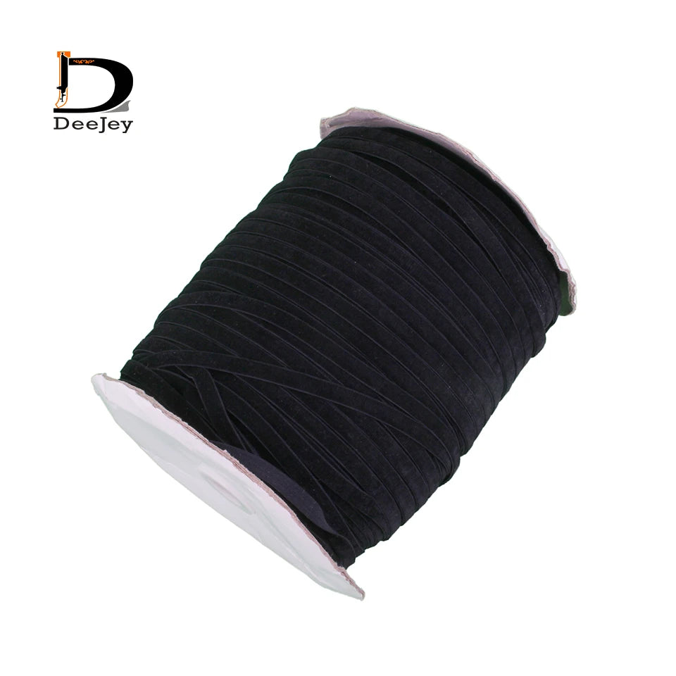 ruban élastique texturé noir blanc satiné largeur 3/8 pouces décoration diy artisanal extensible polyester