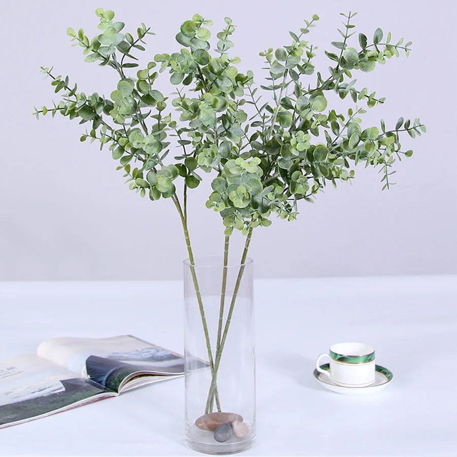 décoration extérieure branche artificielle feuilles vertes naturelles jardin mariage festive