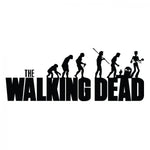 autocollant mural the walking dead évolution vinyle noir graphique moderne personnages silhouettes décoration maison