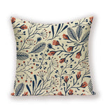 housse coussin carré motif feuilles vertes moderne zip invisible 45cm 45cm