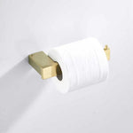 ensemble accessoires salle bain doré nickel moderne porte papier savon porte brosse wc étagerie