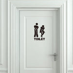 Sticker vinyle pour porte de WC salle de bain