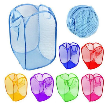 paniers linge moderne bleu rose blanc motifs animaux poignées amovibles poches