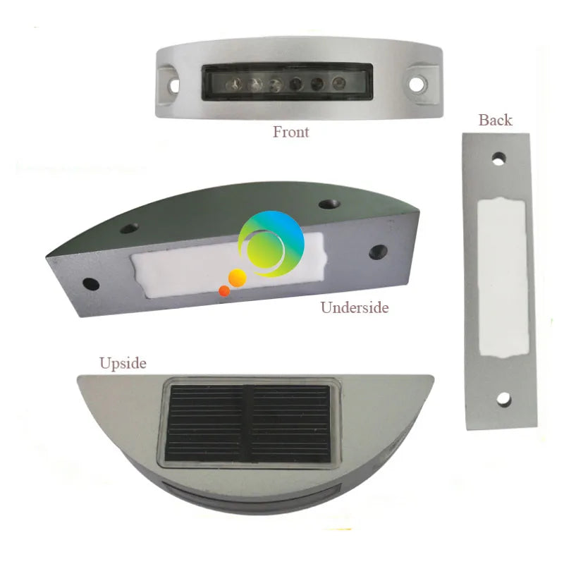 lampe solaire gris métallisé moderne led plaque solaire rechargeableextérieur sécurité