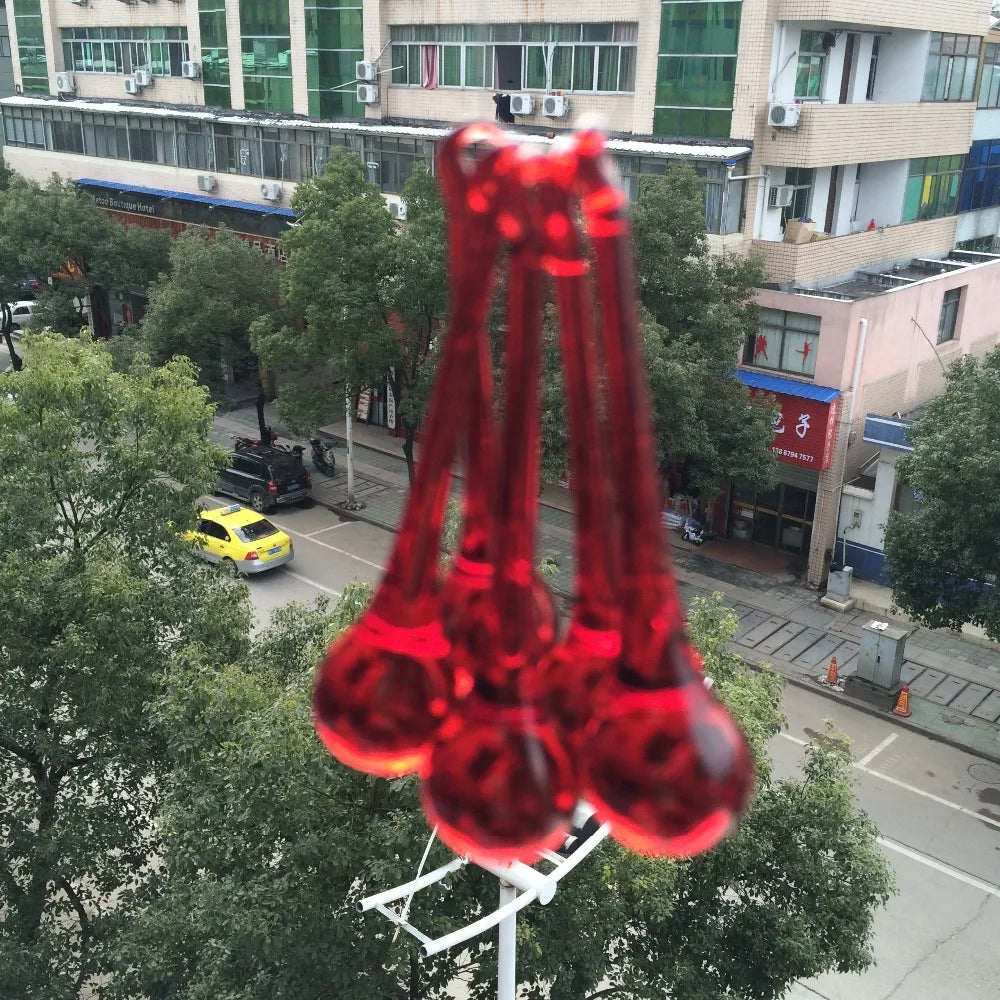 décoration intérieure pendentifs verre rouge forme gouttes moderne 20 pièces fixations
