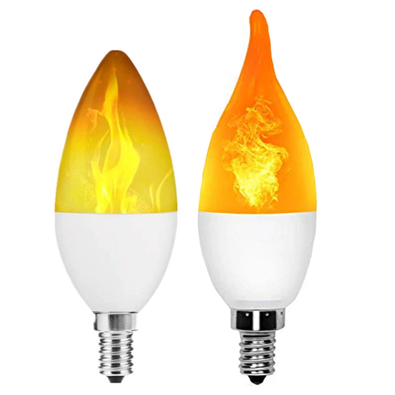 ampoule led effet flamme blanc orange moderne e14 e27 b22 5w modes scintillement décoration