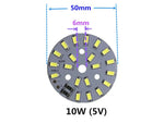 plaque led circulaire 5w 10w gris métallique interrupteur usb moderne sans lecteur